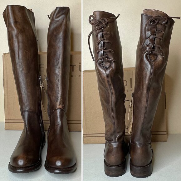 BED STU Manchester Heavily Distressed Tall Leather Riding Boots BEDSTU Size 8.5 - Picture 8 of 16